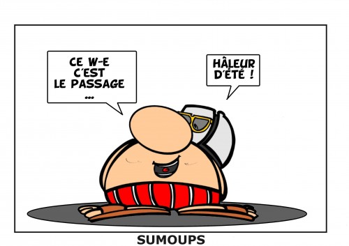 sumoups, sourire, humour, bd, jeux de mots, éditeurs, hebdomadaire, 2012, heure d'été, horloge, montre