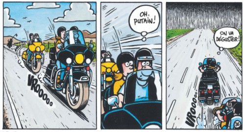 je veux une harley,la conquête de l'ouest,cuadrado,margerin,dargaud,humour,moto,route 66,bikers,092014,6.510