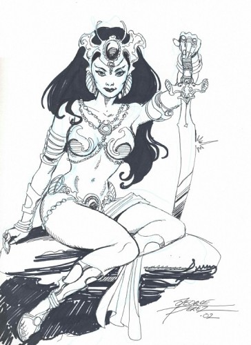 pin up,femme,sexy,george perez,super heros,comics