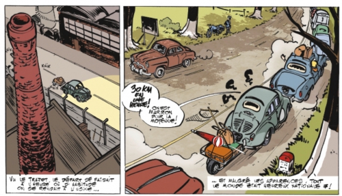 garage de paris,dugomier,bazile,glénat,plein gaz,voiture,automobile,4cv,2cv,dyna z,coccinelle,203,r8 gordini,traction avant,jeep,aronde,alpine a110