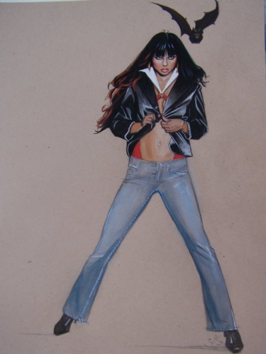 pin up,femme,sexy,Jim SILKE,The Rocketeer,Vampirella