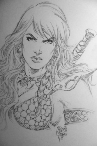 marcio abreu,pin up,femme,sexy,comics,super heros,black cat,huntress,red sonja