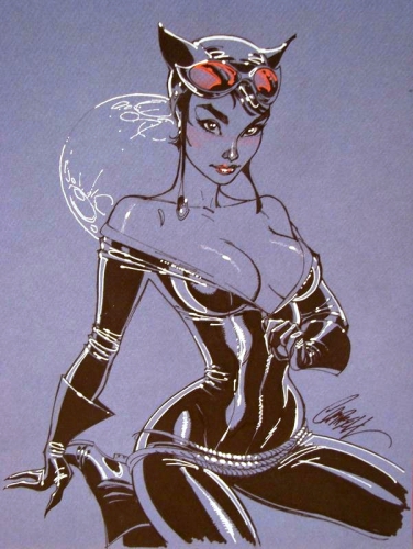 j. scott campbell,pin up,femme,sexy,comics,cat woman