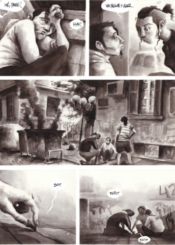 exarcheia,l'orange amère,wouters,mastoros,futuropolis,25 août 016,roman graphique