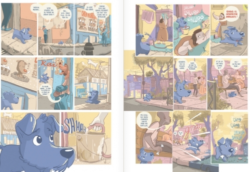 Bidou une vie de chien, Eduardo Damasceno, Luis Felipe Garrocho, Glenat, Vents d'ouest,jeunesse, animaux, passion, tranche de vie. 