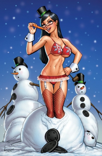 pin up,christmas girls,noël,al rio,jim valent,bill randall,saka,mike debalfo,amanda conner,ed benes