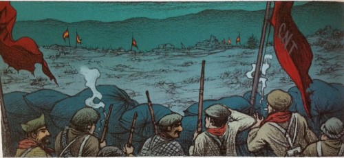 espana la vida,vaccaro,le roy,jouvray,casterman,histoire,espagne,guerre civile,franco,colonne durruti