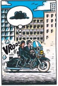 je veux une harley,cuadrado,margerin,dargaud,humour,moto,motards