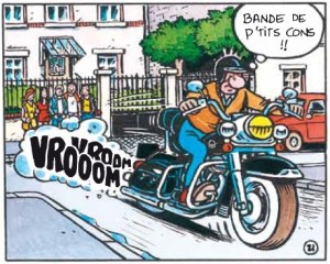 je veux une harley,cuadrado,margerin,dargaud,humour,moto,motards