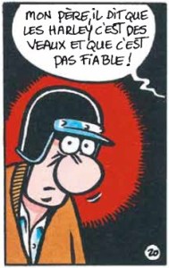je veux une harley,cuadrado,margerin,dargaud,humour,moto,motards