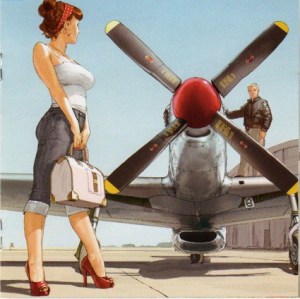 pin up,femme,sexy,hugault,avion,b17