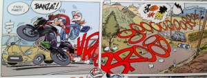 fondus de moto,richez,cazenove,bloz,bamboo,humour,moto,motard,gags