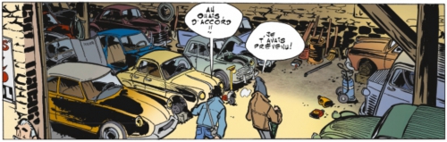 garage de paris,dugomier,bazile,glénat,plein gaz,voiture,automobile,4cv,2cv,dyna z,coccinelle,203,r8 gordini,traction avant,jeep,aronde,alpine a110