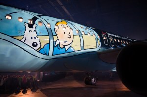 Tintin, avion, Brussels airlines, 03/2015
