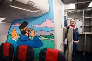 Tintin, avion, Brussels airlines, 03/2015