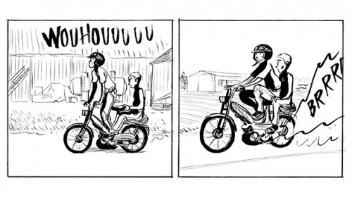 La main heureuse, Frantz Duchazeau, Professeur cyclope, casterman, road trip, mano negra