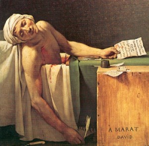 j'ai tué marat,le bollée,olivier martin,vents d'ouest,marat,charlotte corday,terreur,révolution,david,guillotine,cénobite