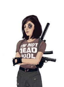 pin up,domino,sexe,marvel,x-force,tueuse,violence