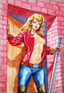 sandro angiolini,fumetti,erotic girls,blondes,nude pin-up