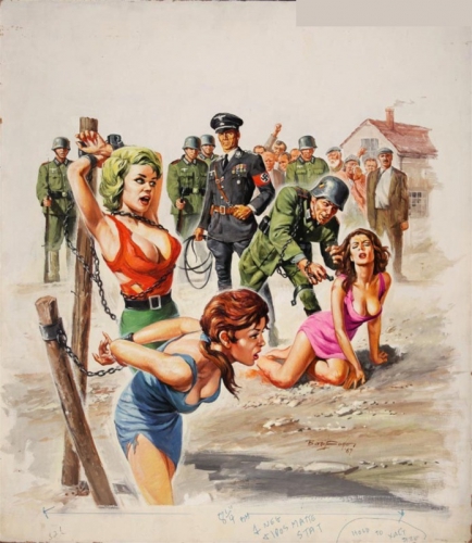 pin up,pulp magazine,basil gogos,filles enchaînées,camps nazis