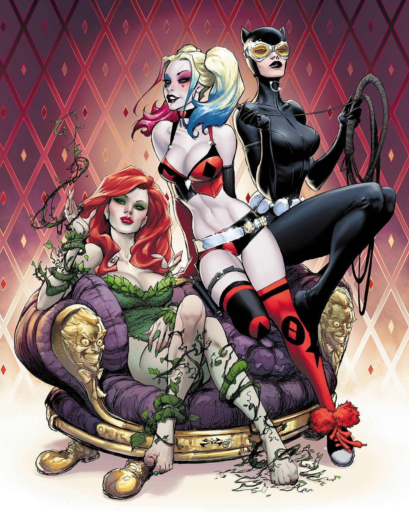 Harley_Quinn Gotham City Sirens Poison Ivy Catwoman joe benitez