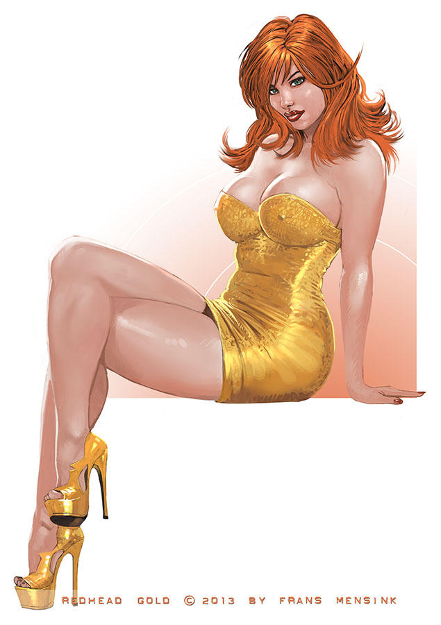 Redhead and gold
