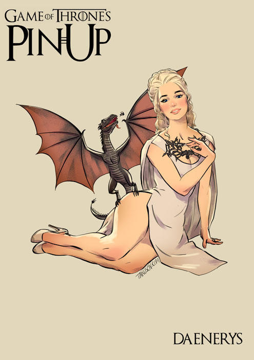andrew-tarusov-game-of-thrones-pinups-daenerys