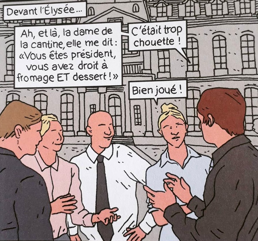 Le-nouveau-président-Yann-Rambaud-parodie-pouvoir-politique-emmanuel-macron-coll.-pataques-humour-cantine