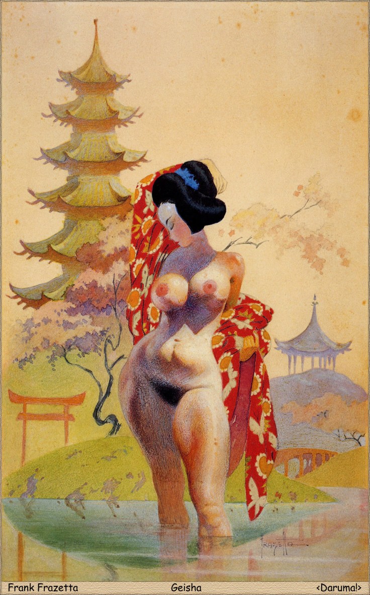 19_Daruma!__Frank_Frazetta__Geisha