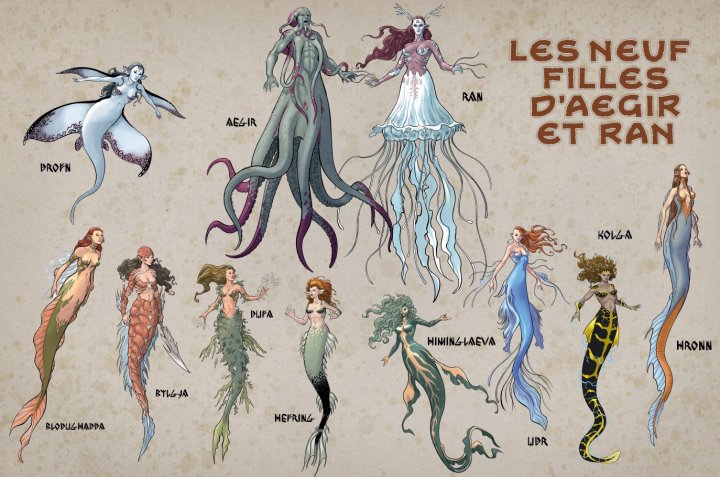 Sirenes et vikings_Le fleau des abysses_Humano_Les neuf filles daegir et ran