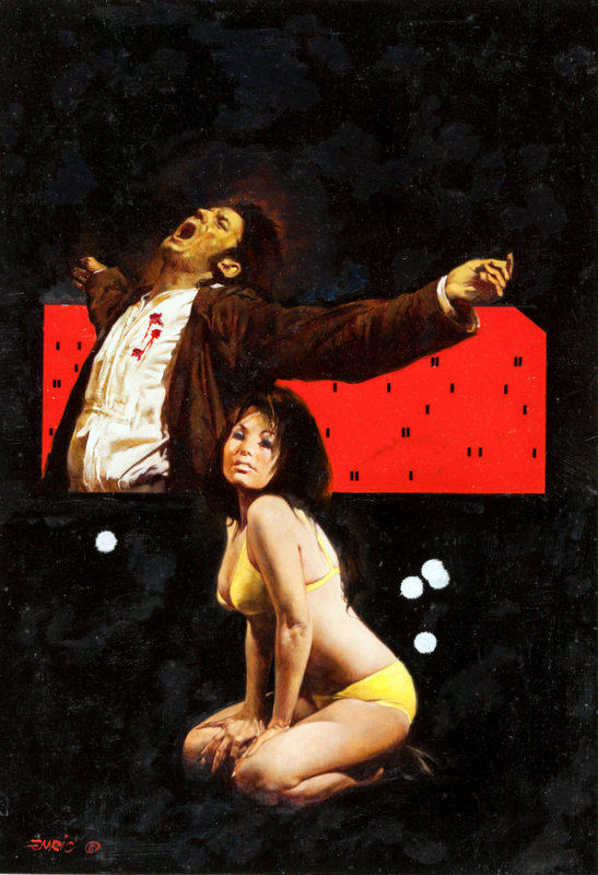 Crime Novel Paperback Cover Illustration Original Art