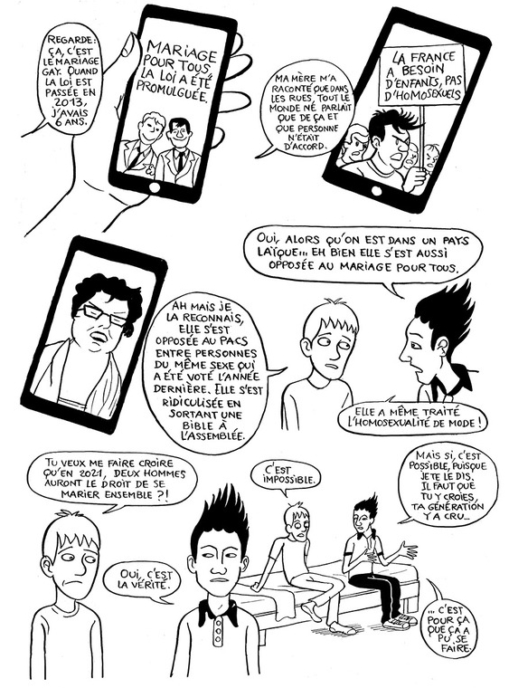 hugo est gay_dans la peau d un jeune homo_Hugues Barthe_La boite a bulle_extrait