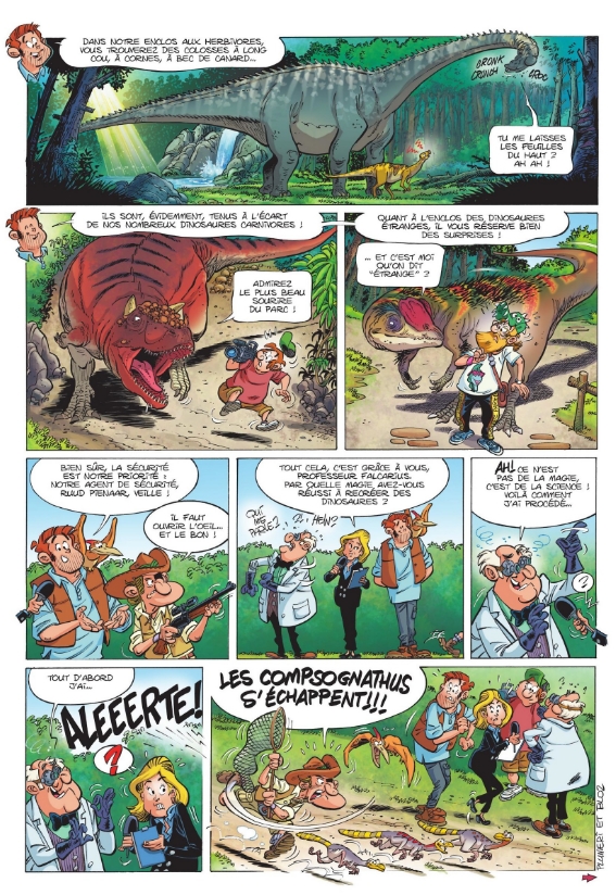 dino park_T01_Les dinosaures en bande dessinee_Plumeri_Bloz_Bamboo edition_extrait 2