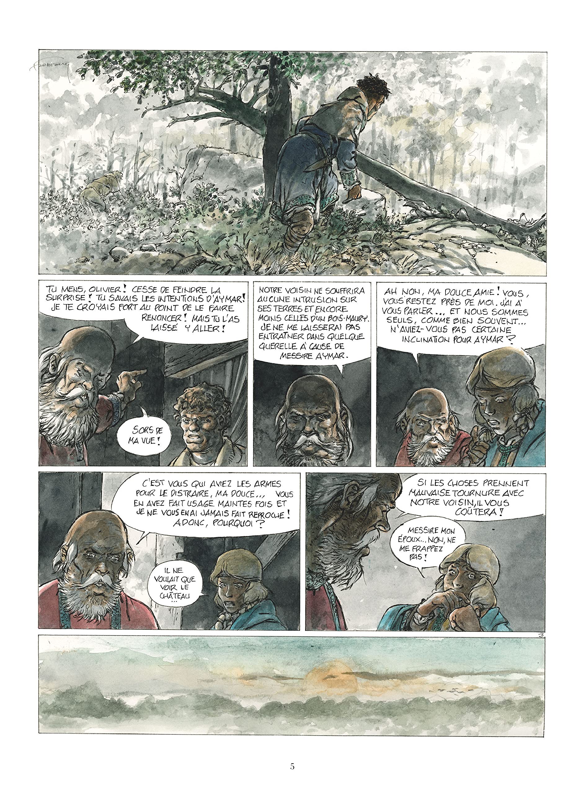 Les tours de bois Maury_L-homme a la hache_Hermann_glenat_historique_page 5