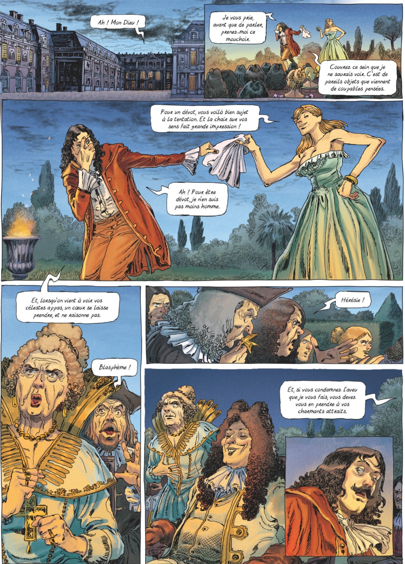 Moliere_acte 2_Le scandale Tartuffe_Vincent Delmas_Sergio Gerasi_Glenat_extrait