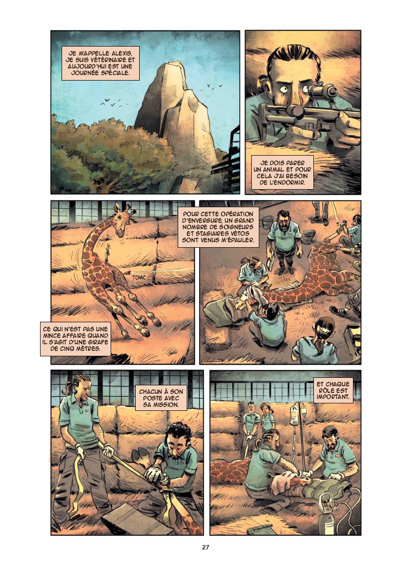 Aupres des animaux_Le quotidien des parcs animaliers_Petit a petit_DocuBD_extrait
