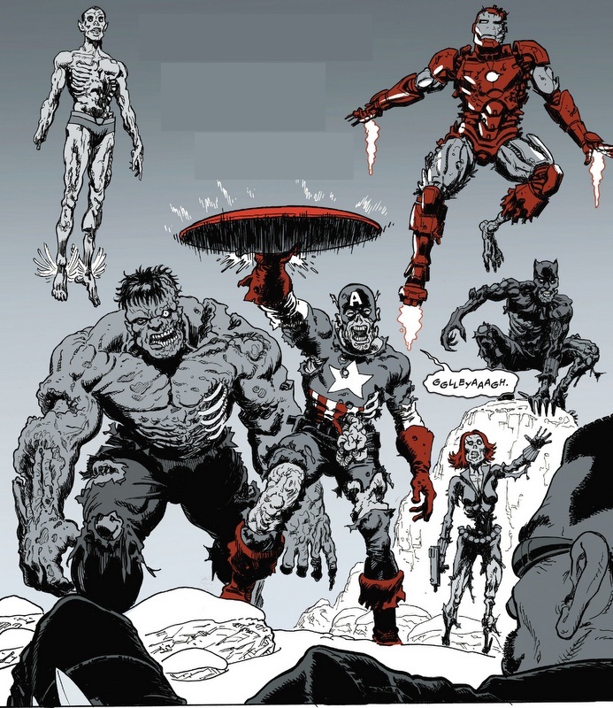 Marvel Zombies - black, white &amp; blood